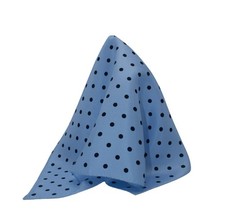 Blue Polka Dot Pocket Squares for men - 17" Handkerchief - 12mm Silk Twill I ...