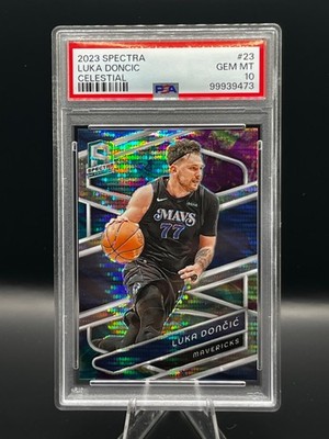 2023 Spectra - Luka Doncic Celestial #77/125 PSA 10 JERSEY NUMBER MATCH