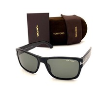 Tom Ford MASON FT0445 01N Black / Green 58mm Sunglasses