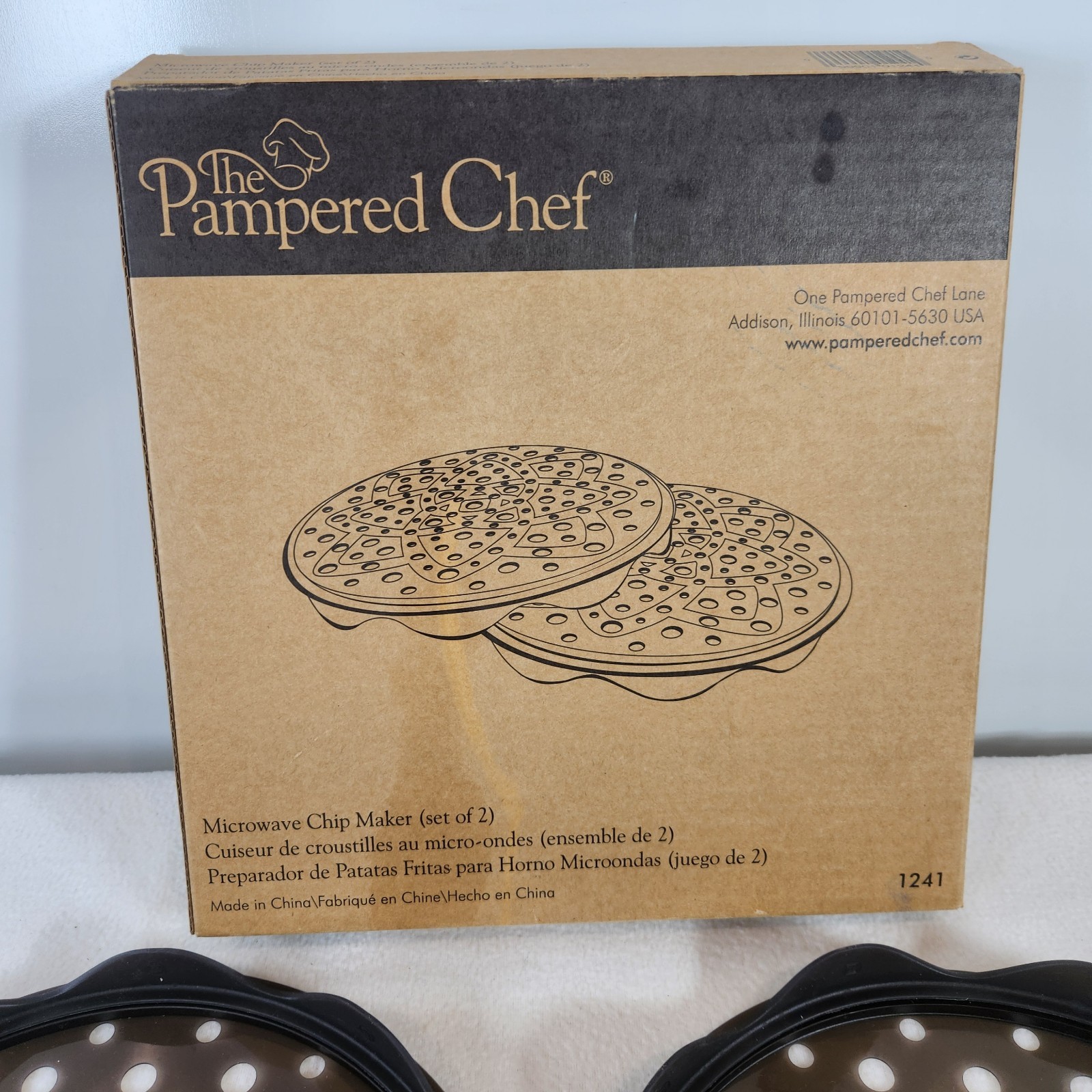 Pampered Chef Microwave Chip Maker 1241 for Homemade Potato Chips New Set 2