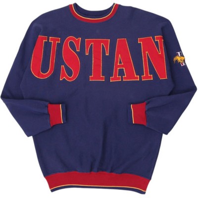 Vintage Ford Mustang Sweatshirt Navy Embroidered Logo Made In USA M