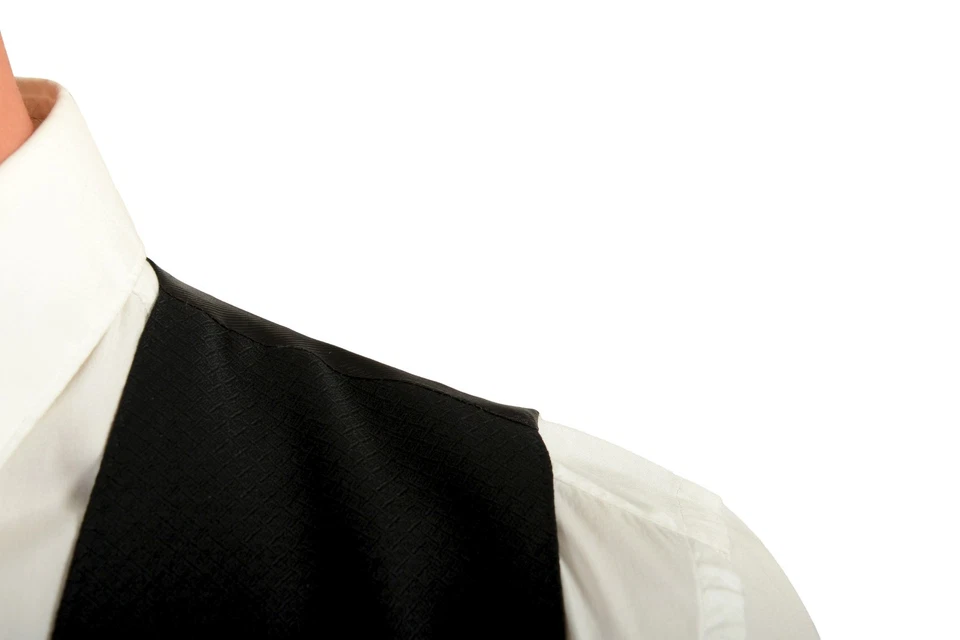 Chaleco con botones Dolce & Gabbana para hombre estampado geométrico 100 % lana EE. UU. 38 IT 48 Foto 4 de 4