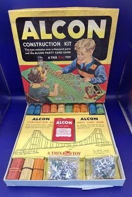 Vintage Alcon Baukasten 1951 Trix 2 in 1 super selten in gutem Zustand 