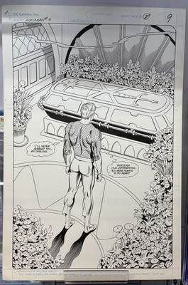 Aquaman 4 Original Page Full Splash Kurt Swan Alvey DC  Iconic Key Moment Mera