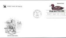 U.S. FIRST DAY COVER READER'S DIGEST SERIES 1980-1985 - DUCK DECOYS TYPE 4