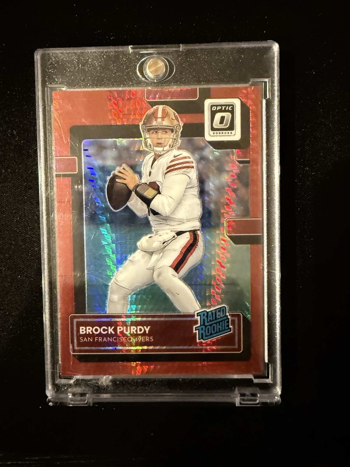 2022 Panini Donruss Optic Rated Rookie Brock Purdy #277 Red Hyper Prizm (RC)