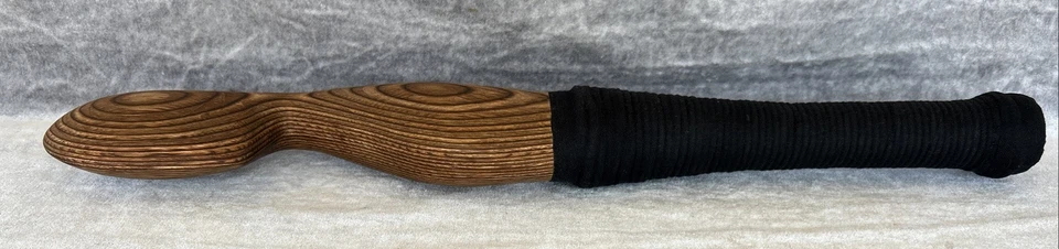 Garrote de madera laminada artesanal, Shillelagh, arma primitiva, artes marciales Foto 4 de 4