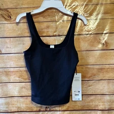 New ALO Yoga Soft Sculpt Precision Tank Women’s  Small Black Sleeveless Stretch