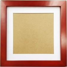 8x8 Picture Frames With 6x6 Opening Mat. 8x8 Square Photo Frame Solid Wood Red