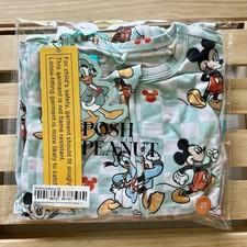 NIB Posh Peanut 2T Disney Mickey Donald Convertible One Piece Zippered Romper