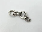 6x Antique Solid Sterling Silver Split / Jump Rings Findings links in fob chain