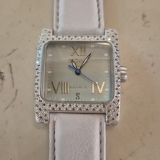 Locman Diamond Orologio R 431 Usato Quadrato Con Brillanti Quarzo