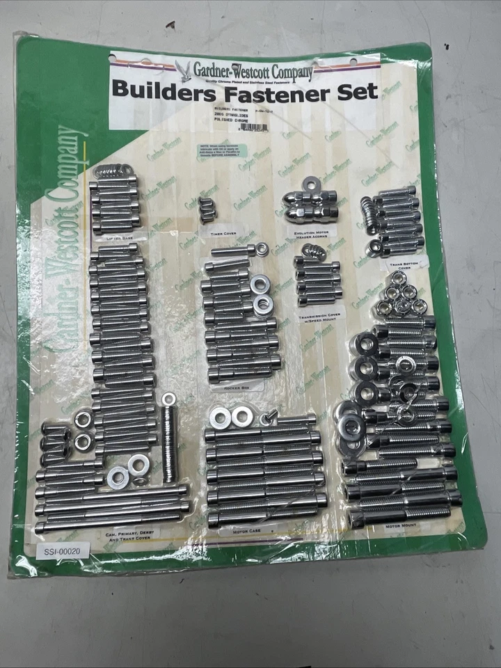 Juego de pernos de sujeción Gardner-Westcott 2006 Harley Dyna cromados constructores Foto 4 de 4