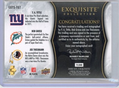 2008 Upper Deck Exquisite Collection - Legendary Gold Signatures