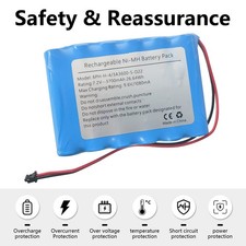 3700mAh Ni-MH New Battery for ADT 17000145 17000152 DSC 6PHH4/3A3600SD22 7.2V