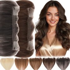 Full Lace Cover Up Human Hair Pieces Topper for Women Receding Hairline Patches
