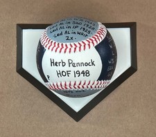 Herb Pennock Hand Painted Baseball, New York Yankees (B62), HOF