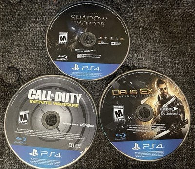 Ps4 Games, COD Infinite Warfare, Shadow Of Mordor, Deus Ex: Mankind Divided