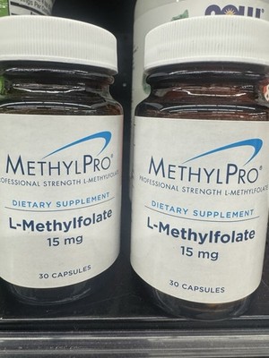 MethylPro 15mg L-Methylfolate (30 Cap Professional Strength Methylfolate 2 Pack