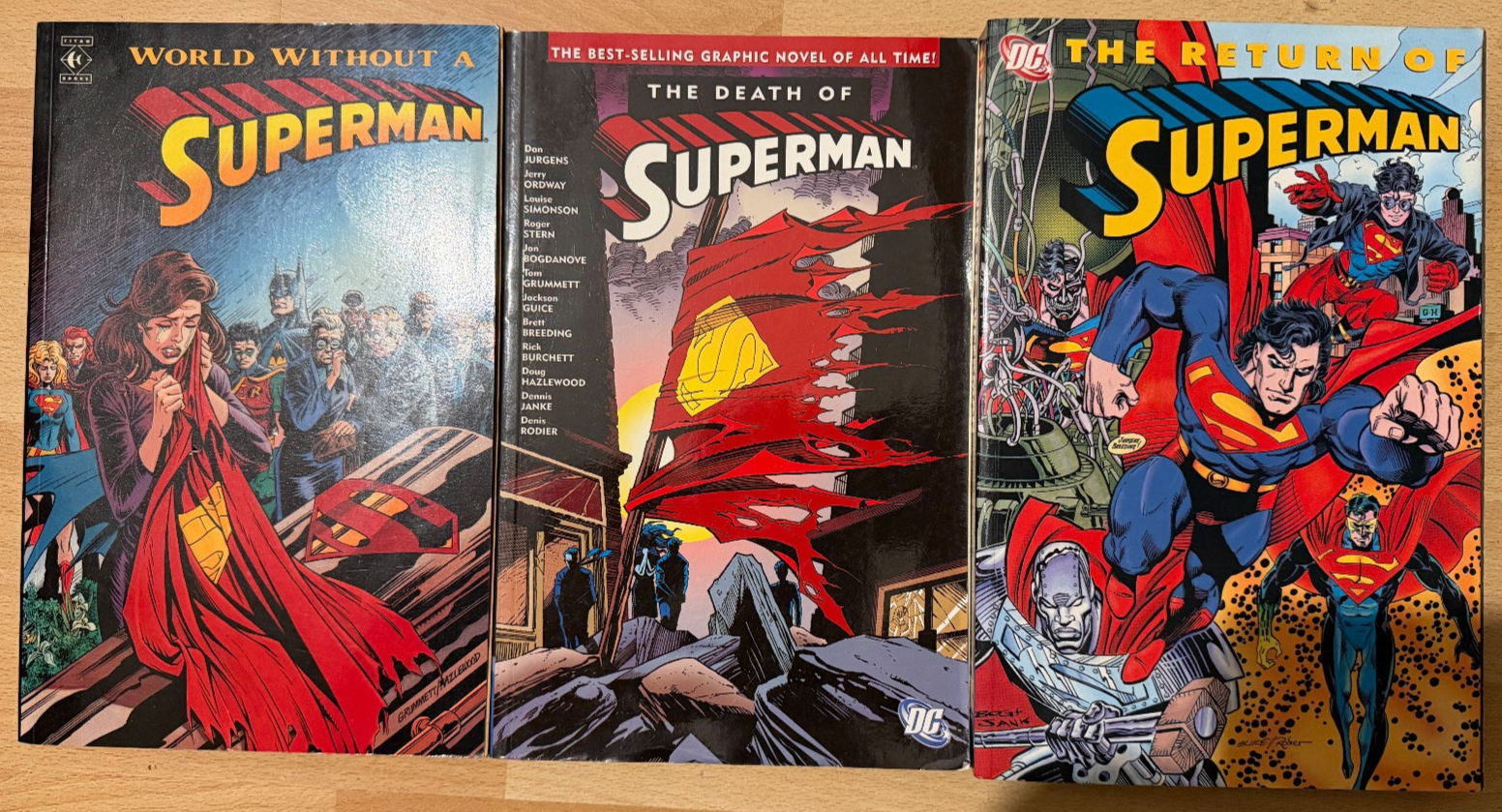 Death & Rebirth of Superman Bundle Paperback TPB Graphic Novel DC Comics