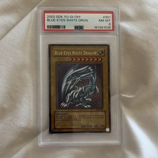 Konami Yu-Gi-Oh Blue-Eyes White Dragon SDK-001 Unlimited Holo PSA 8