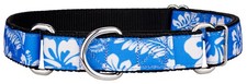 Country Brook Petz Blue Hawaiian Ribbon Martingale Dog Collar