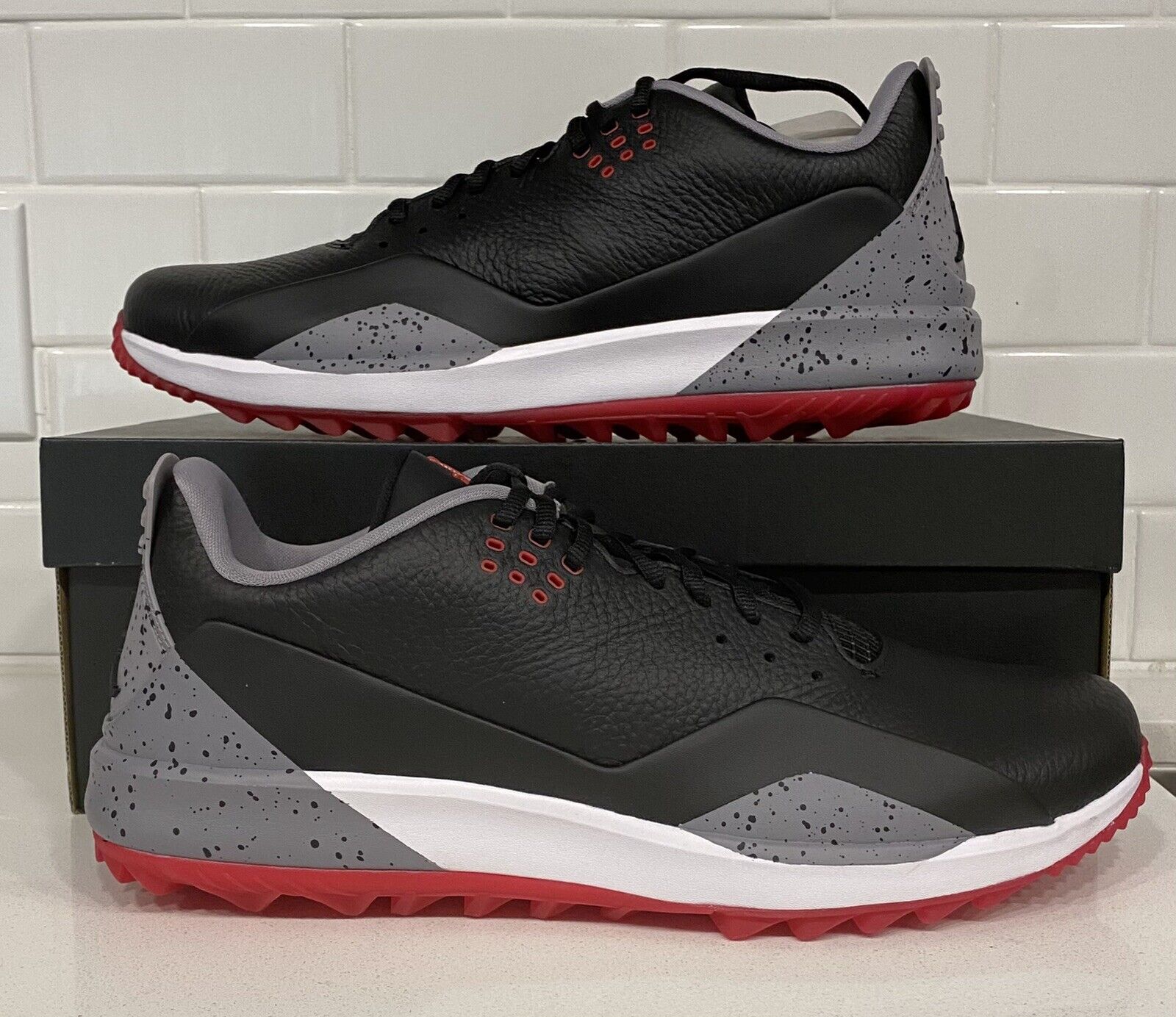 Jordan ADG 3 Golf Shoes Men's Size 11.5 CW7242 001 Black Cement Grey “Bred”
