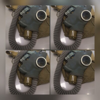 SET Schwarz & Grau Sowjetisch Russische Gasmasken GP-5 Mit Filtern