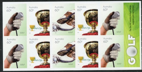 AUSTRALIA - GOLF, LIBRETTO AUTOADESIVO 2011 GS107 - Foto 1 di 2