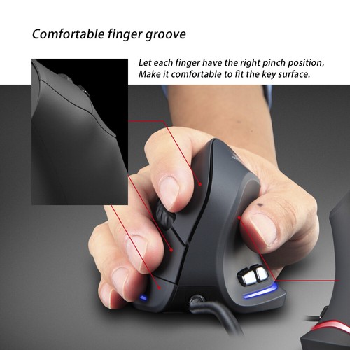 T-20 Verdrahtete Vertikale Maus Ergonomische Wiederaufladbare 4 3200 - Bild 7 von 12