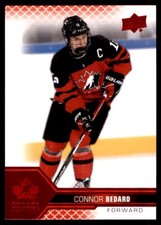 2022-23 UPPER DECK TEAM CANADA RED U18 CAPTAIN CONNOR BEDARD #23
