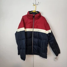 TOMMY JEANS Down Jacket men XL Coat Blouson Navy Red Vtg 90's from JP NOS NWT