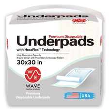 50 30" X 30" Quilted Thick Adult Disposable Medical Bed Pads Underpads Chux