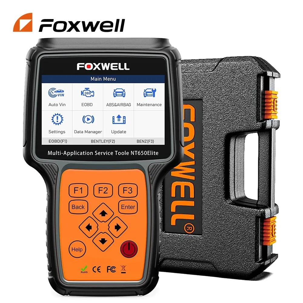 Foxwell NT650 Elite OBD2 Kfz-Scanner Auto Diagnose ABS TPS TPMS EPB Öl Reset DHL