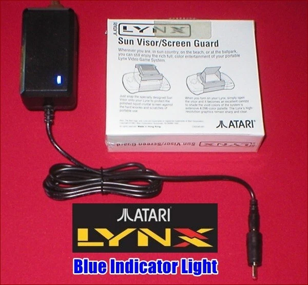 9V AC Adapter Power Supply W/LED Light & Sun Visor for Atari Lynx  II System NEW - Image 2 of 3