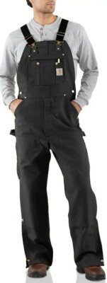 Carhartt Duck Bib Men's Overall - Black, Size W38/L32 for sale