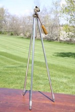 Vintage Chrome Camera Tripod Photography Film Extendable bakelite handle MCM