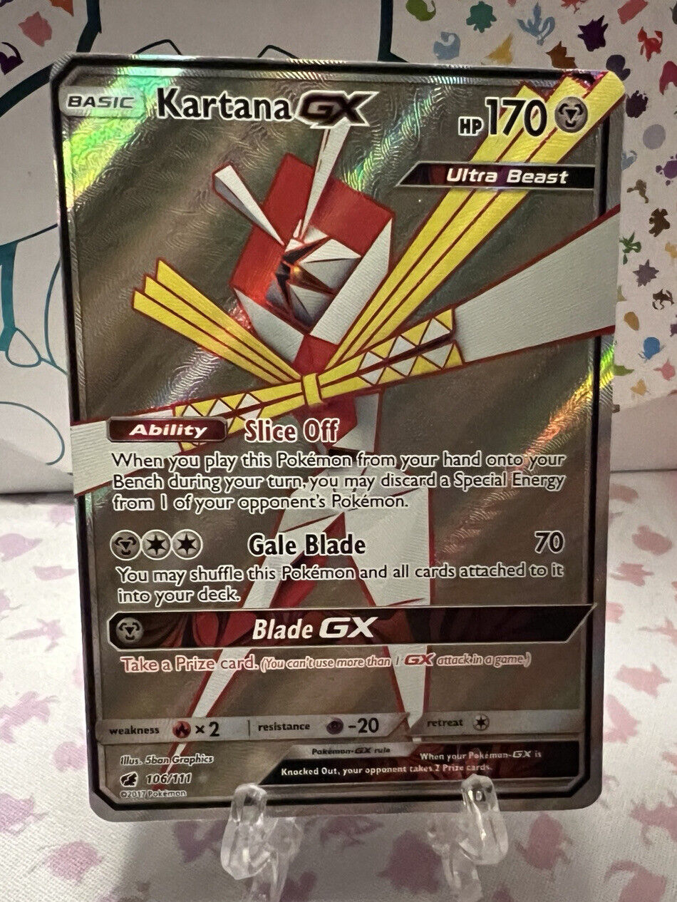 Pokemon Kartana GX 106/111 Crimson Invasion Full Art NM