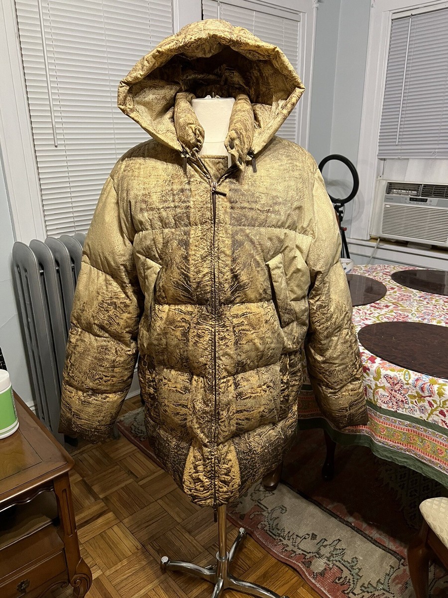 Perfect Vintage Python Print Roberto Cavalli Winter Down Jacket