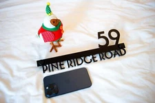 House Cut Number Sign Personalized Laser Cut Address Modern Wall Plaque Signage