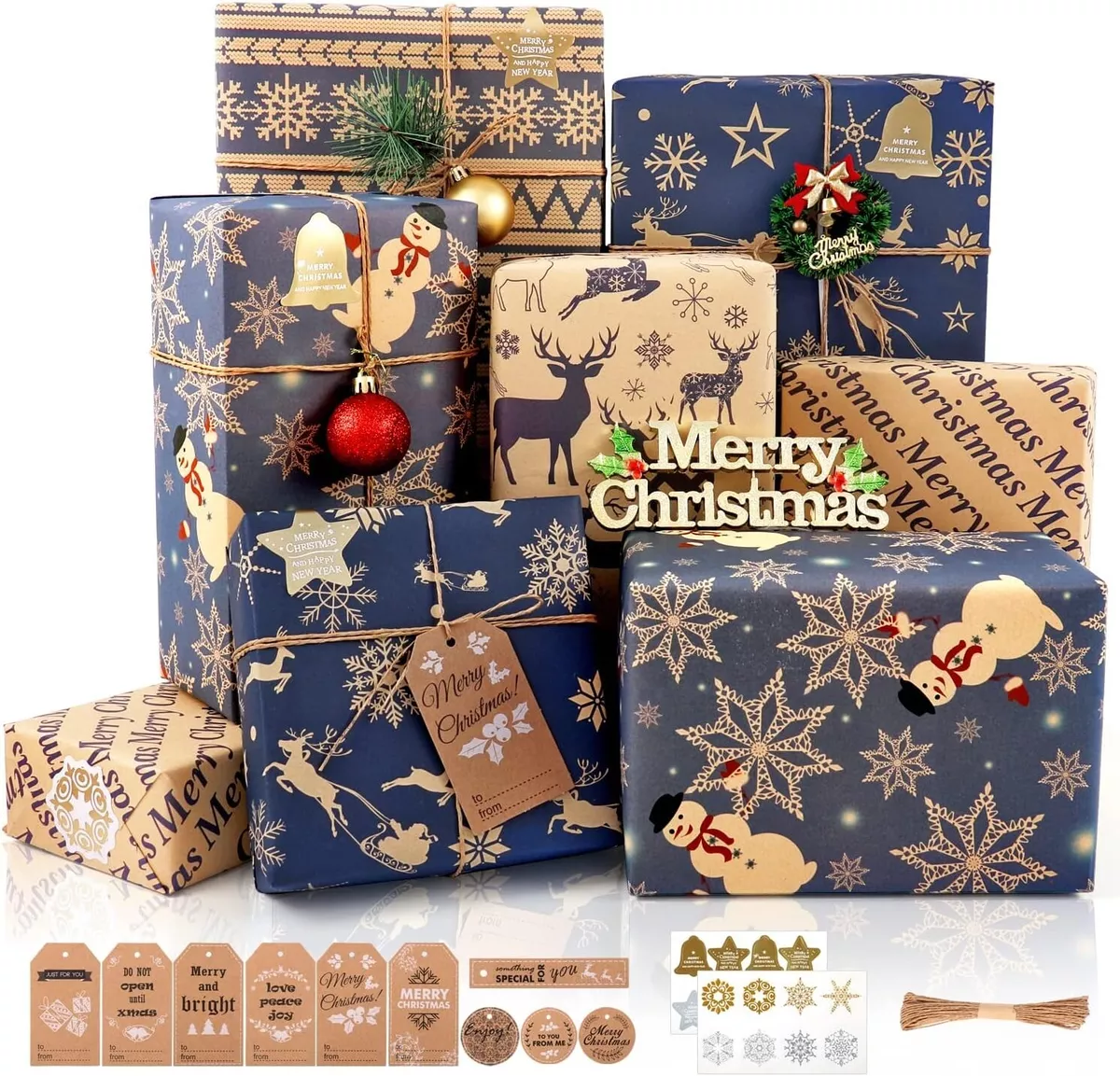 Christmas kraft 2024 wrapping paper