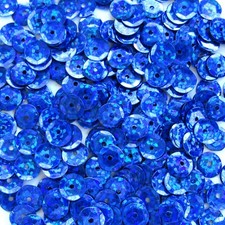 Sequins Blue Hologram 8mm Round Cup 400 / 4,000 25 Off pieces Loose