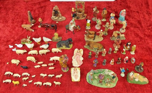 LOT OF APPROX. 80 FIGURES OF NATIVITY. PAINTED CERAMIC. SPAIN. XIX-XX - 第 1/1 張圖片