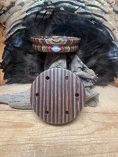 1 - EASY GRIP Red Camo Laminated Turkey Call Pot Spray Finished    Call Supplies