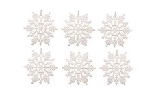 Sparkling Snowflake Ornaments Set Holiday Decorations Crafting Embellishments