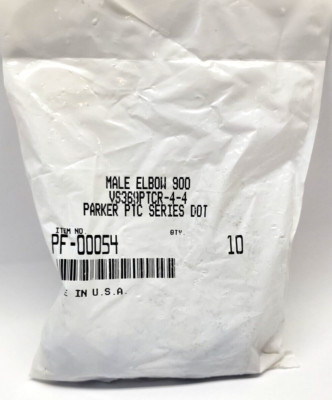 PARKER VS369PTCR-4-4 900 Male Elbow 10 Pack