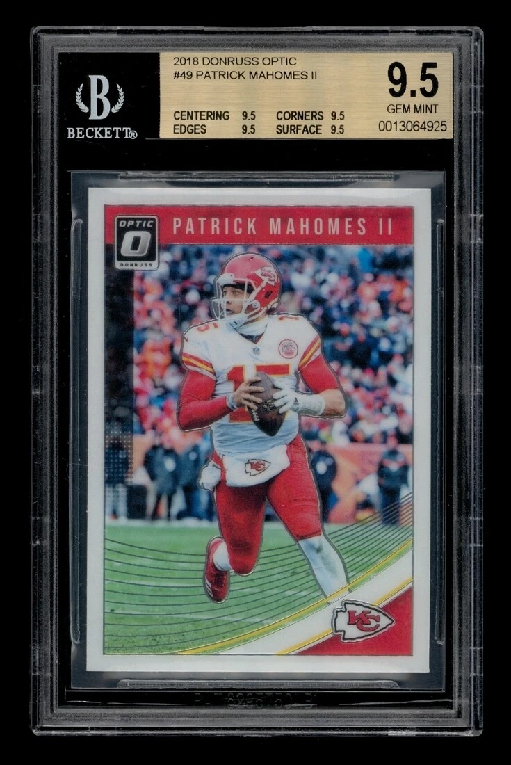 Patrick Mahomes trading card