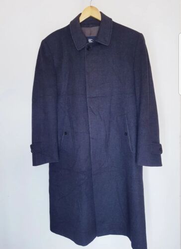 burberry london overcoat 35% cashmere black size XL - Picture 1 of 8