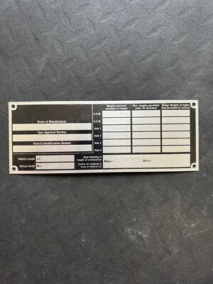 Dublin Bus Atha Cliath Volvo Olympian 96-D-325 RA325 Chassis Body Plate Badge