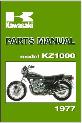 KAWASAKI Parts Manual Z1000 KZ1000 1977 Replacement Spares Catalog